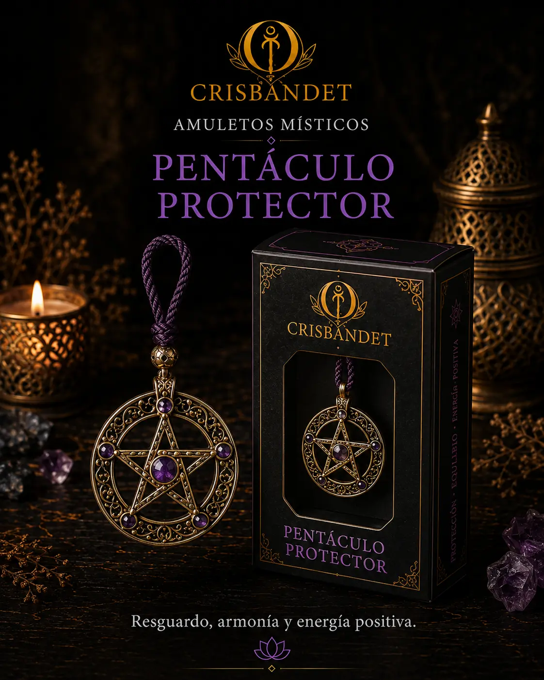 Pentáculo Protector CRISBANDET — Protección · Equilibrio · Energía positiva
