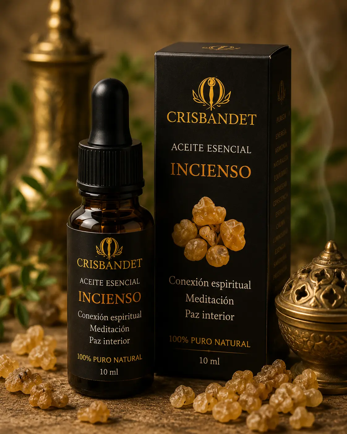 Aceite Esencial de Incienso CRISBANDET — Conexión espiritual · Meditación · Paz
