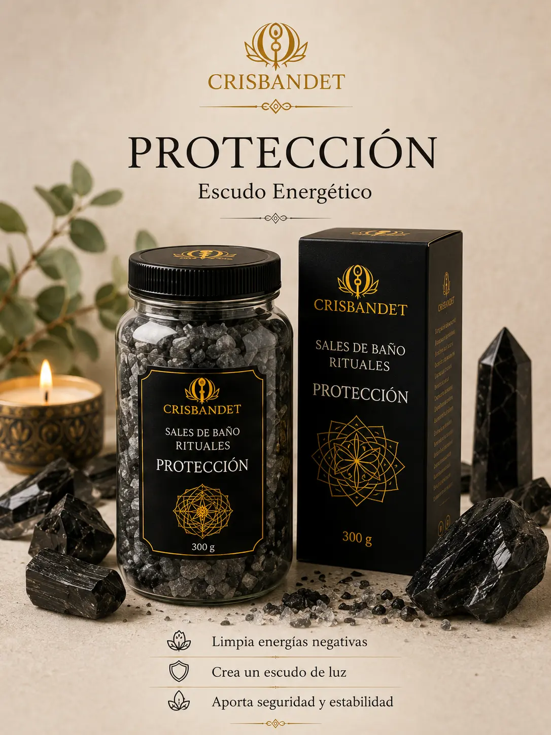 Sal de Baño Protección CRISBANDET — Escudo energético
