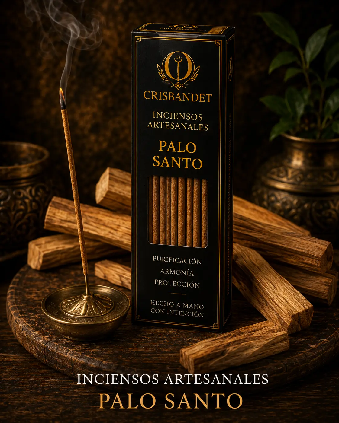 Incienso de Palo Santo CRISBANDET — Purificación · Armonía · Protección