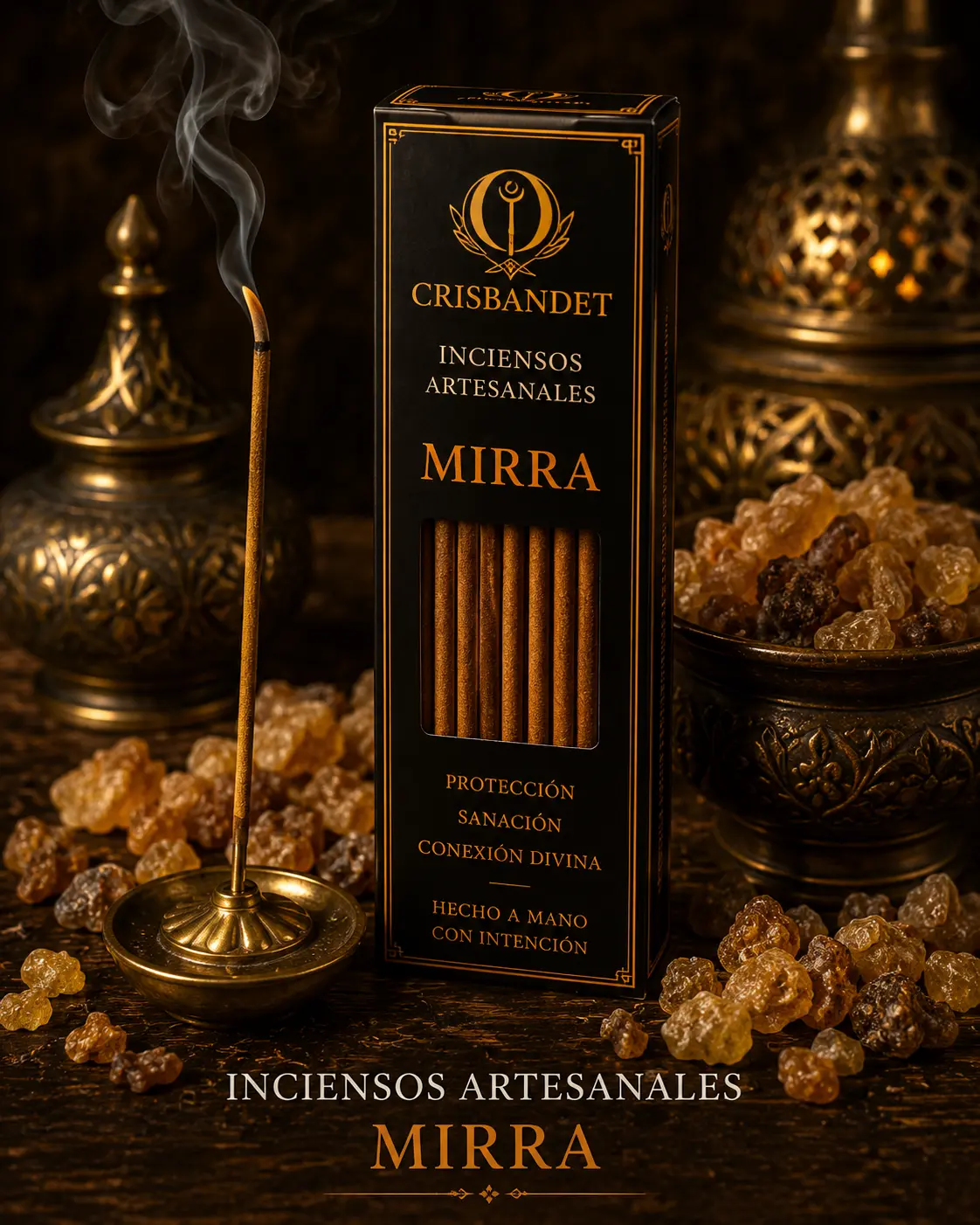 Incienso de Mirra CRISBANDET — Protección · Sanación · Conexión