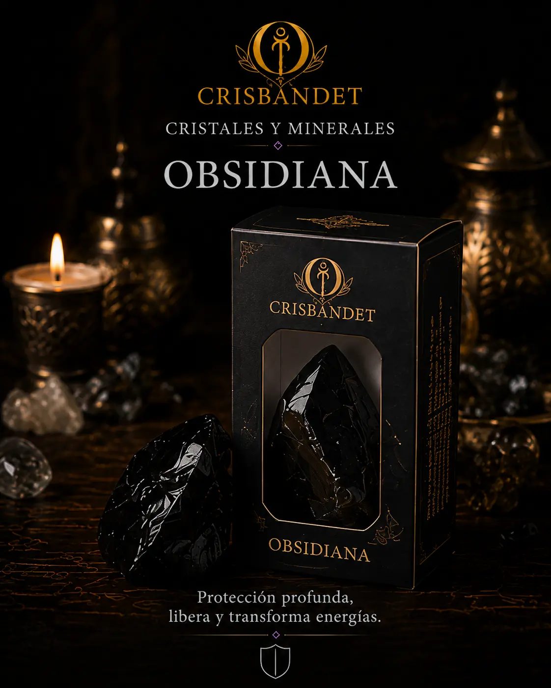 Obsidiana CRISBANDET — Protección profunda · Transformación