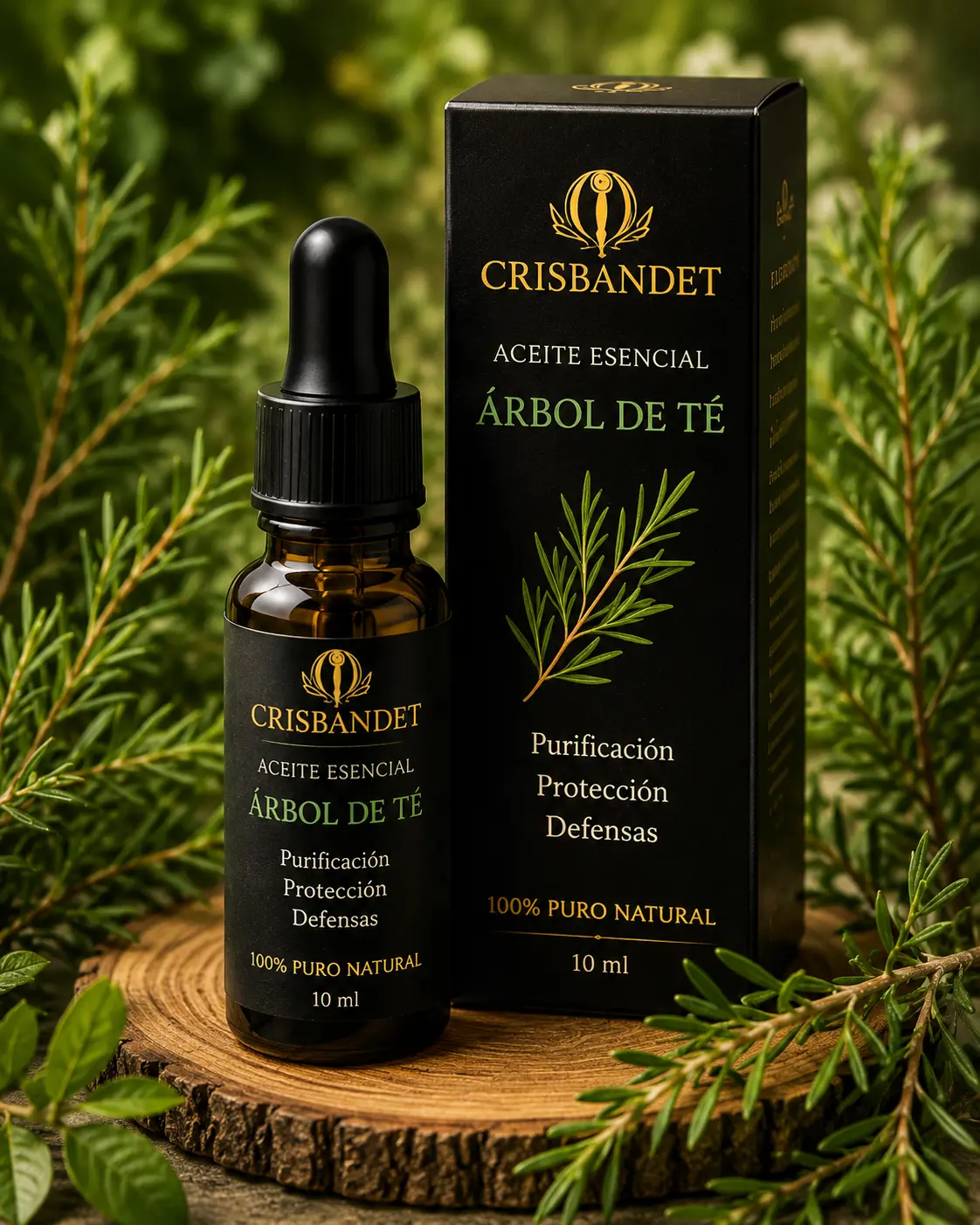 Aceite Esencial de Árbol de Té CRISBANDET — Purificación · Protección · Defensas
