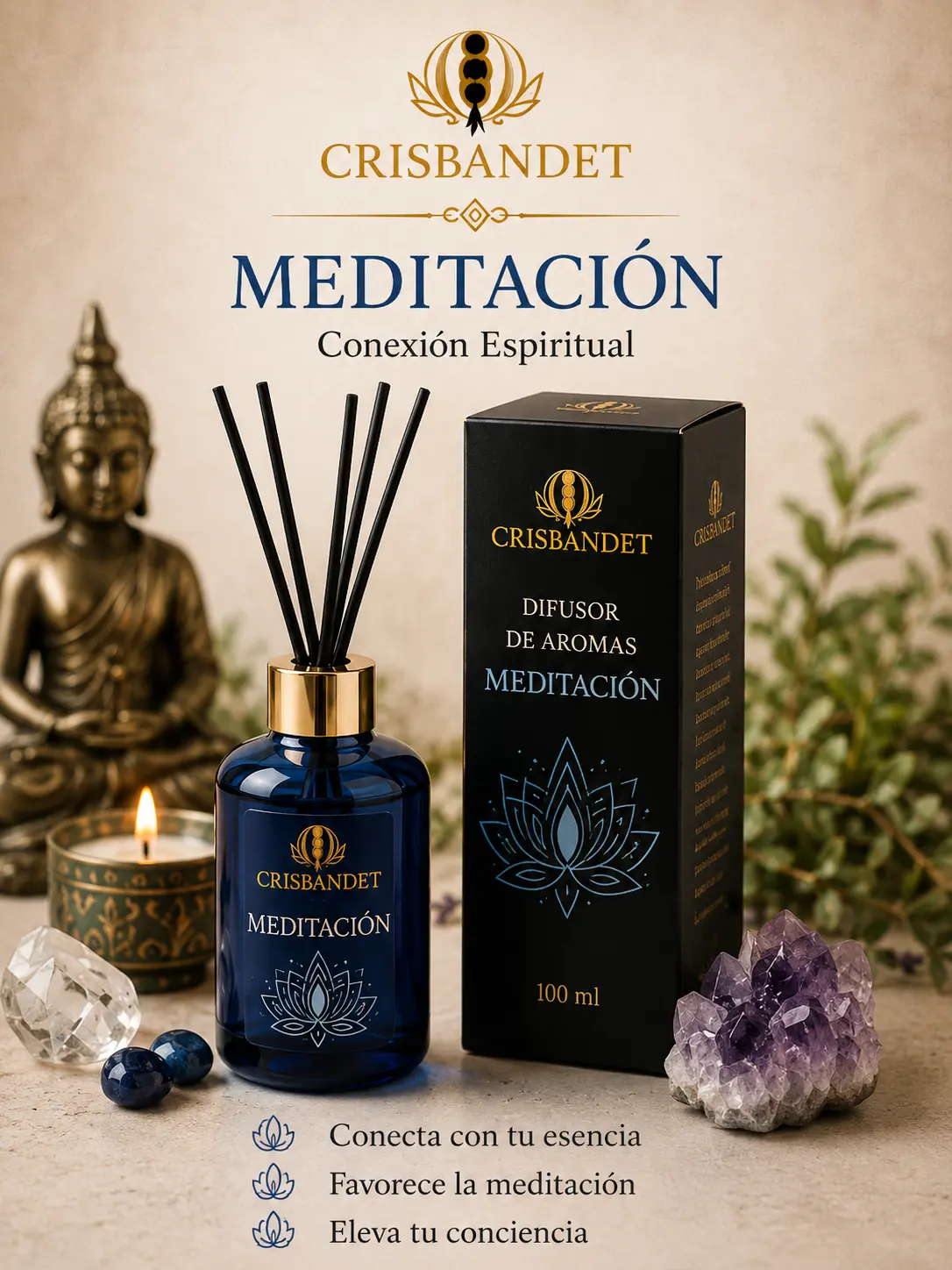 Difusor Meditación CRISBANDET — Conexión espiritual