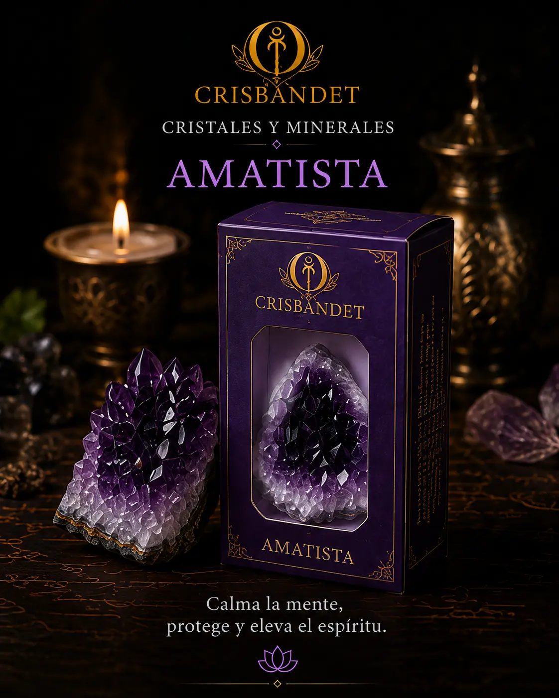 Amatista CRISBANDET — Calma · Protección · Elevación