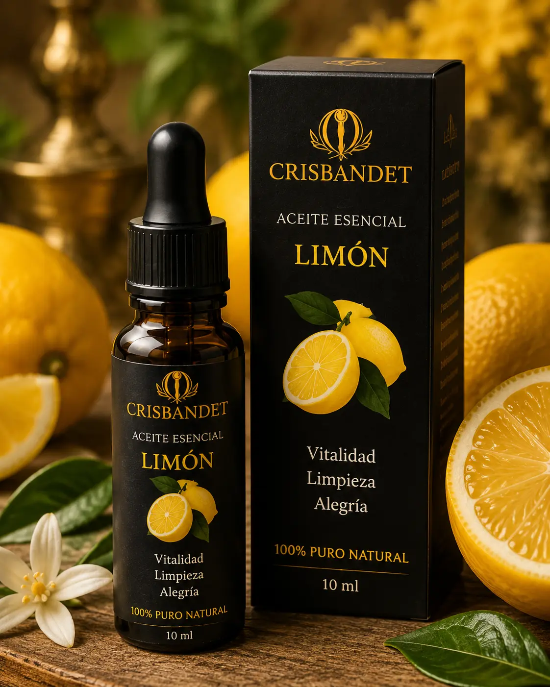 Aceite Esencial de Limón CRISBANDET — Vitalidad · Limpieza · Alegría