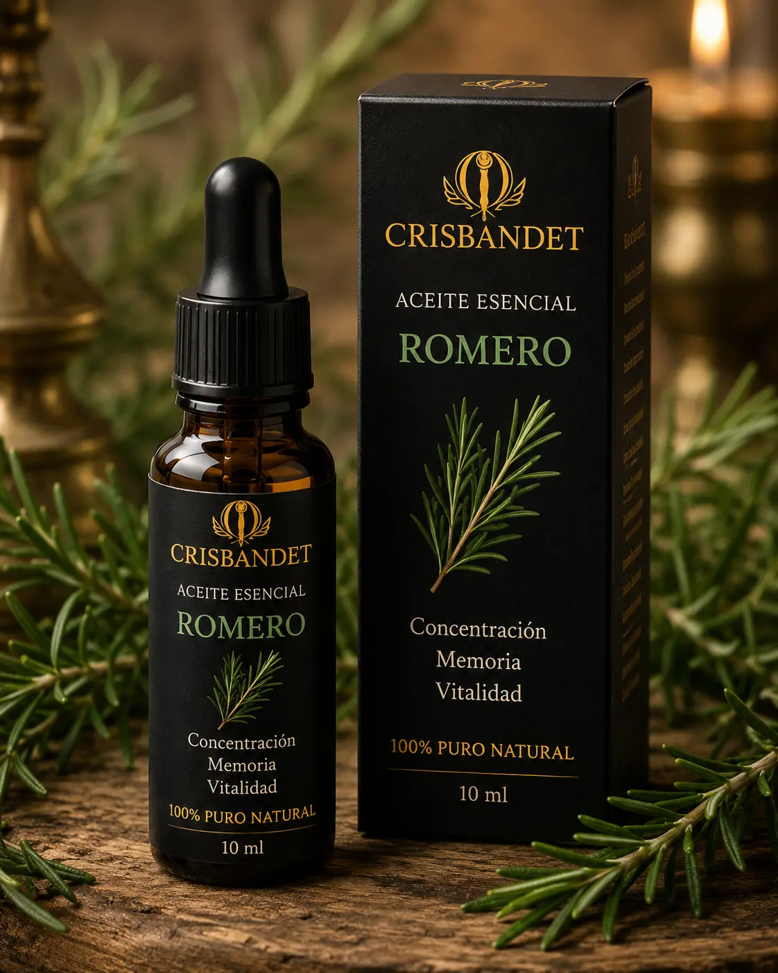 Aceite Esencial de Romero CRISBANDET — Concentración · Memoria · Vitalidad