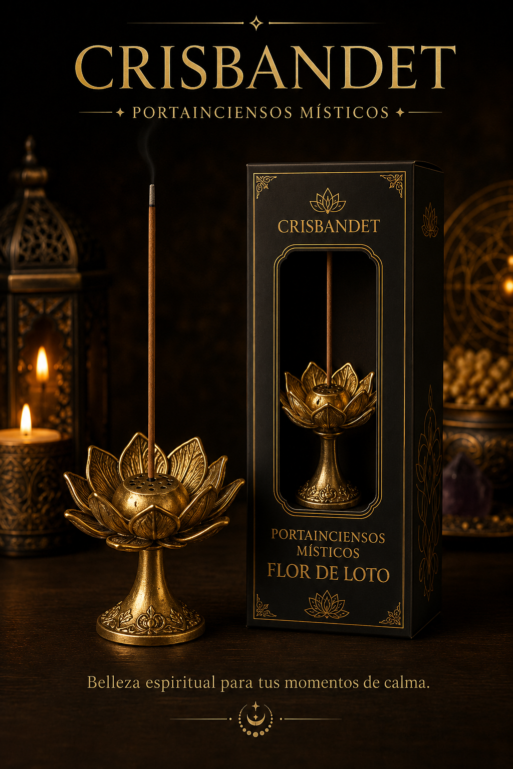 Porta inciensos Flor de Loto CRISBANDET — Belleza espiritual · Calma