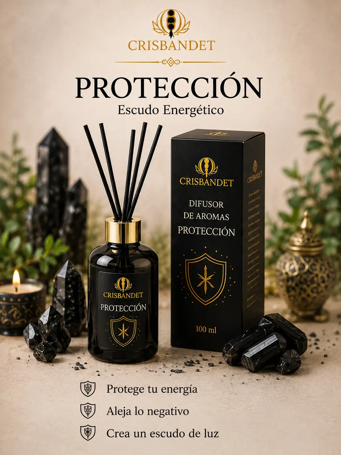 Difusor Protección CRISBANDET — Escudo energético