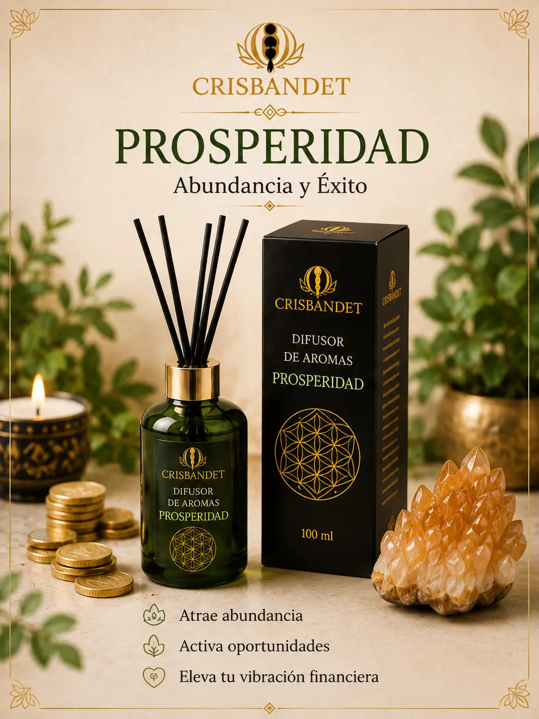 Difusor Prosperidad CRISBANDET — Abundancia y éxito