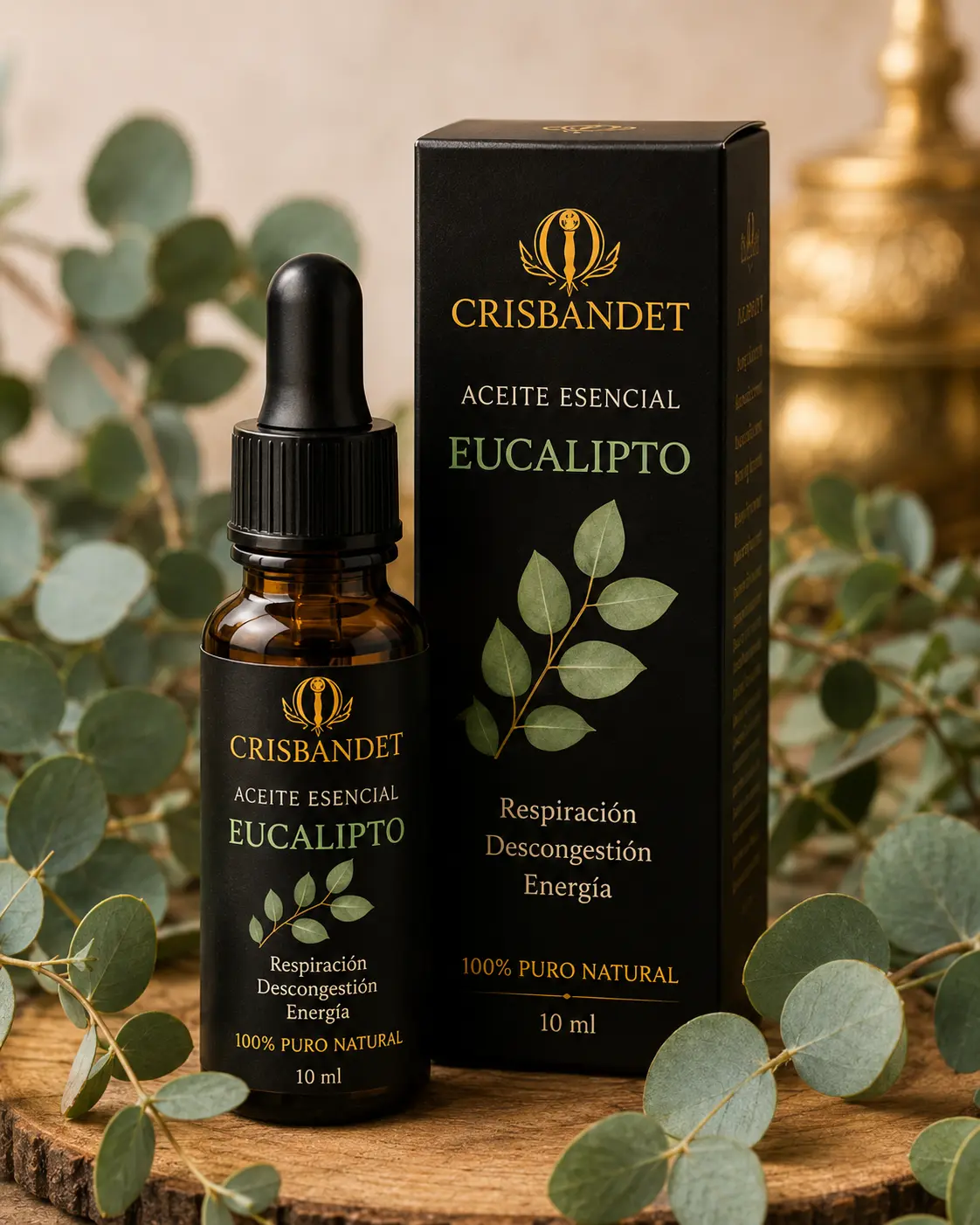 Aceite Esencial de Eucalipto CRISBANDET — Respiración · Descongestión · Energía