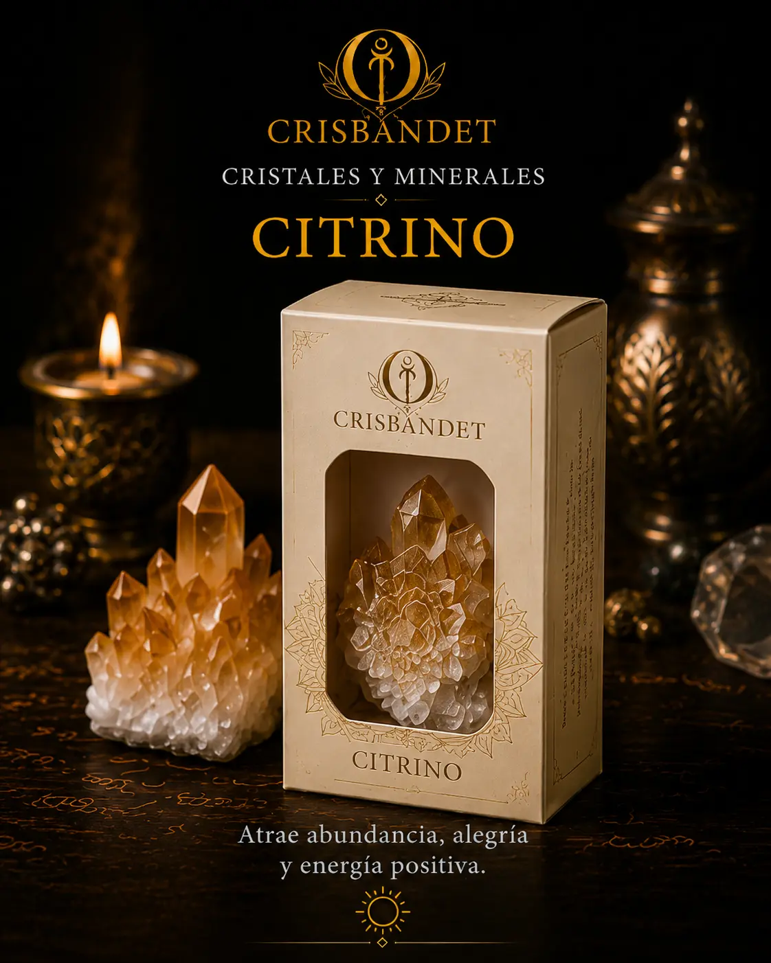 Citrino CRISBANDET — Abundancia · Alegría · Energía positiva