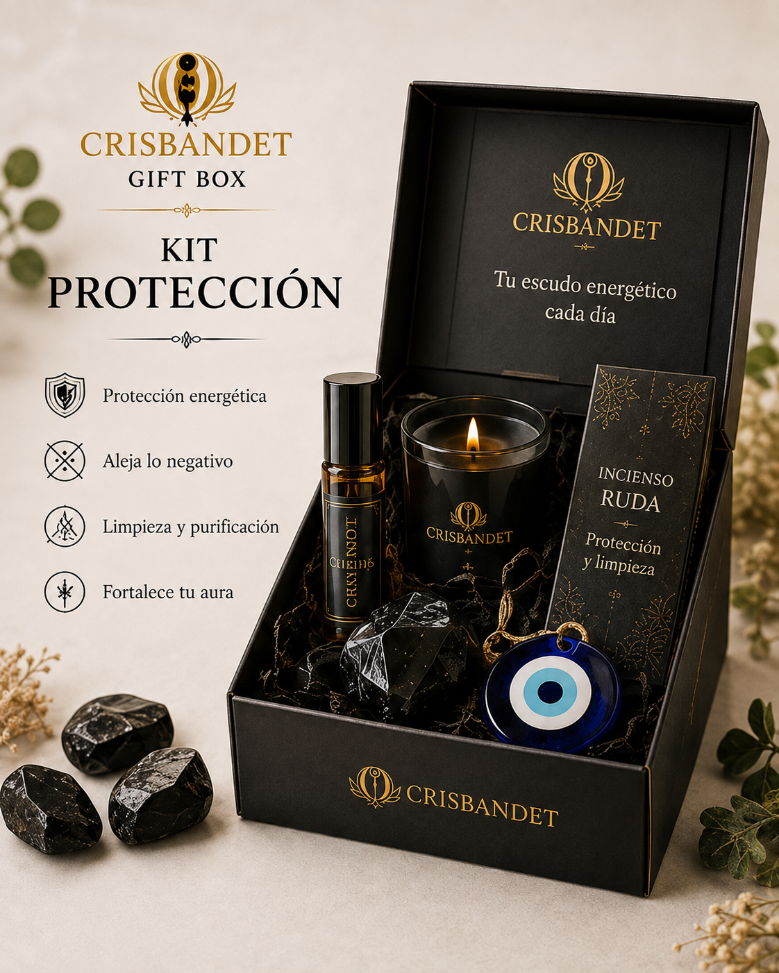 Kit Protección CRISBANDET — Escudo energético · Limpieza