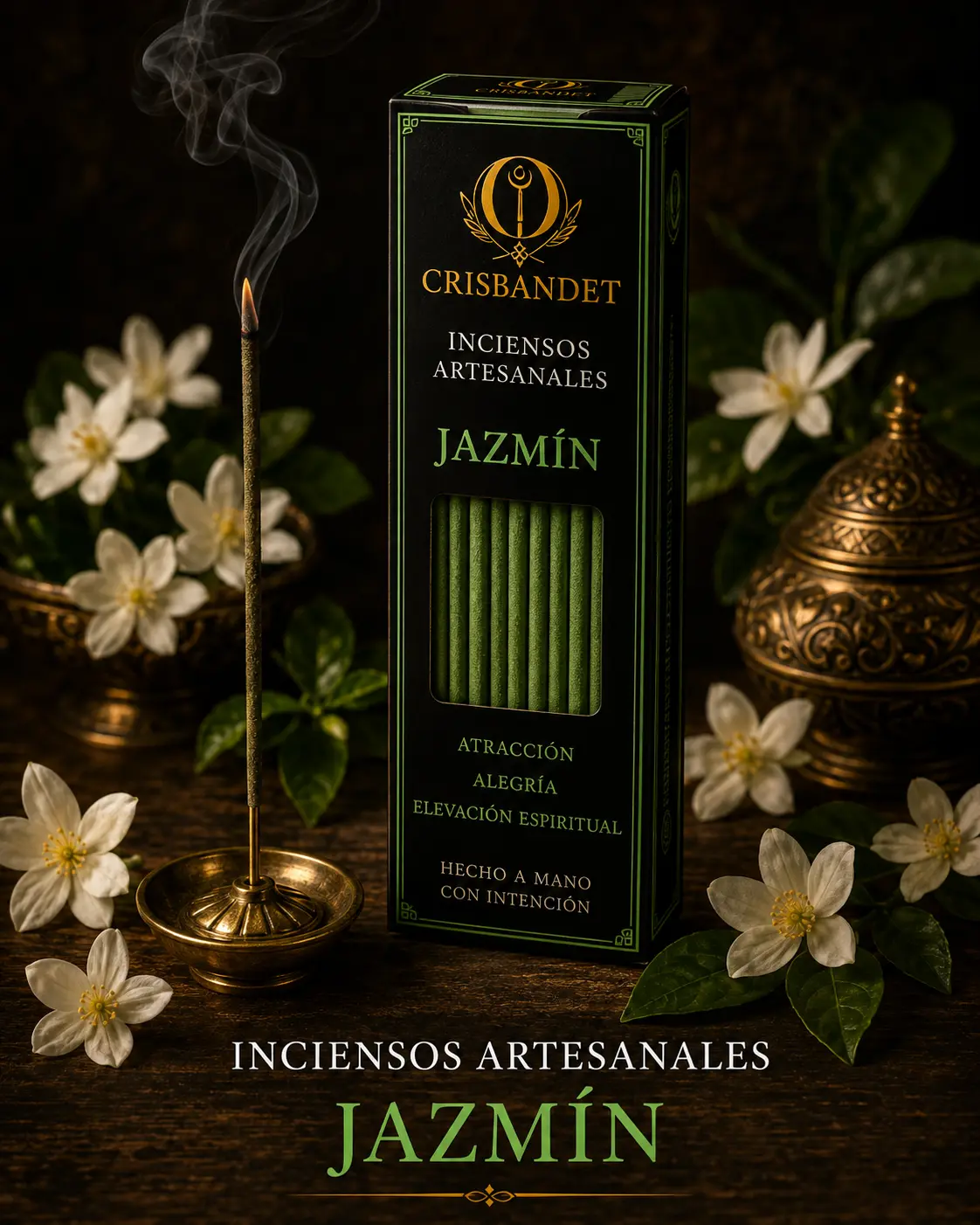 Incienso de Jazmín CRISBANDET — Atracción · Alegría · Elevación