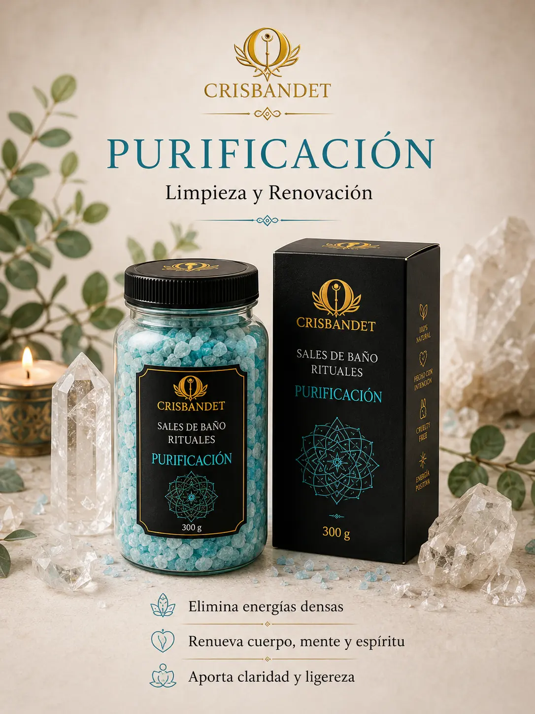 Sal de Baño Purificación CRISBANDET — Limpieza y renovación