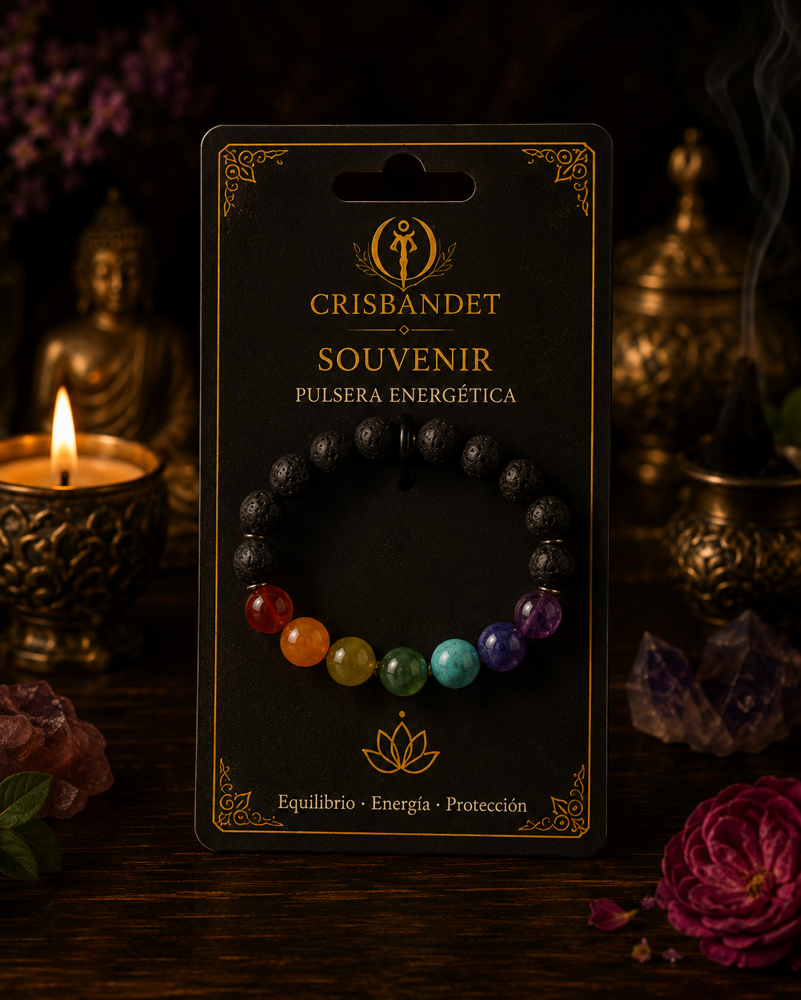 Souvenir Pulsera Energética CRISBANDET — Protección · Energía diaria