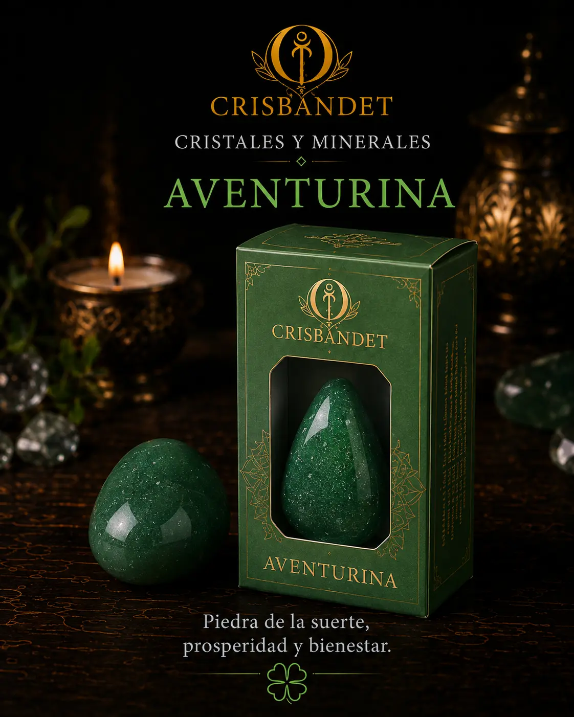 Aventurina CRISBANDET — Suerte · Prosperidad · Bienestar