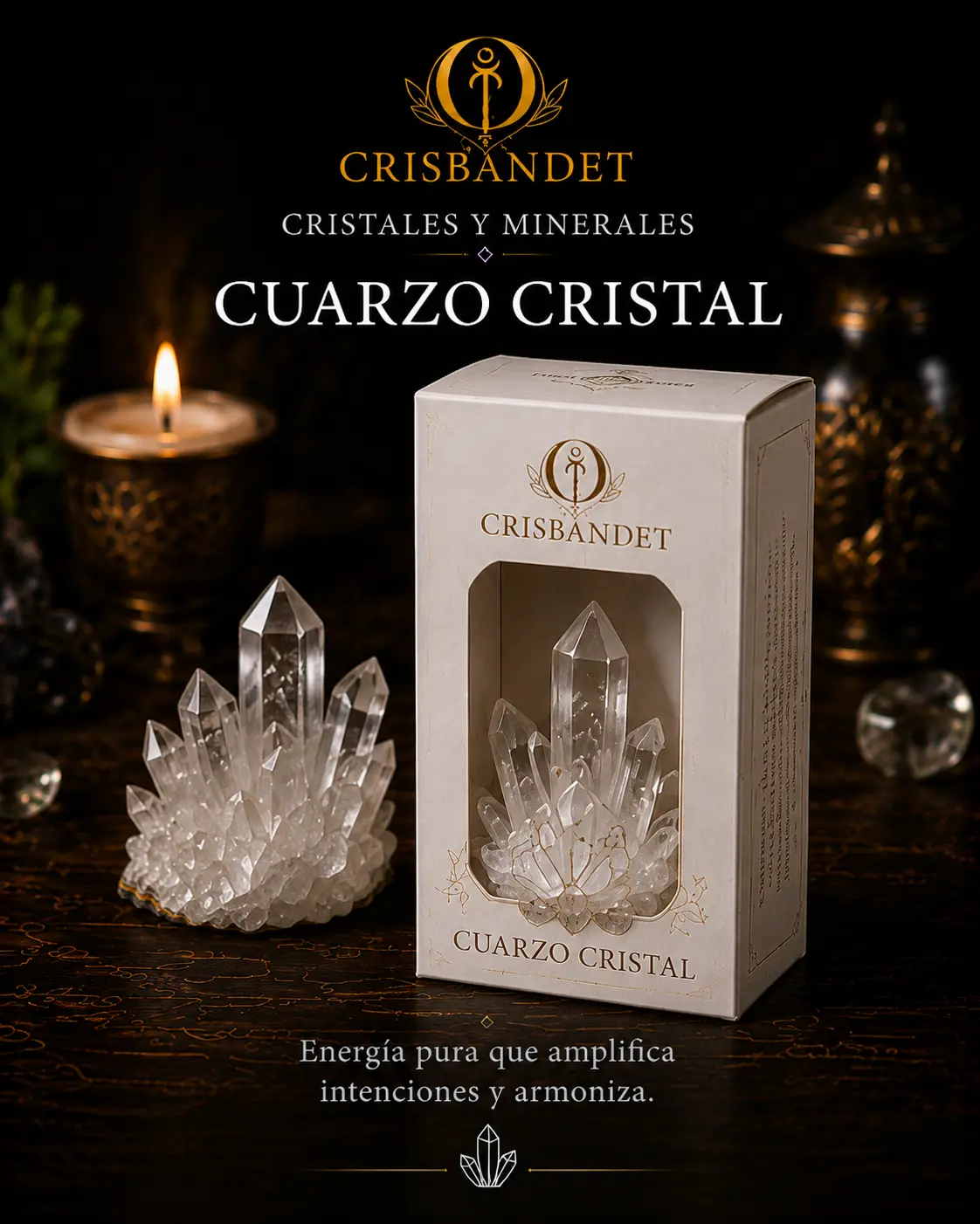 Cuarzo Cristal CRISBANDET — Amplifica intenciones · Armoniza
