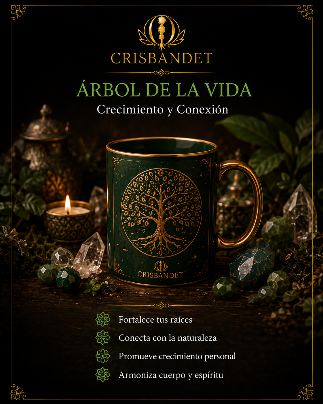 Taza ritual Árbol de la Vida — Crecimiento y Conexión