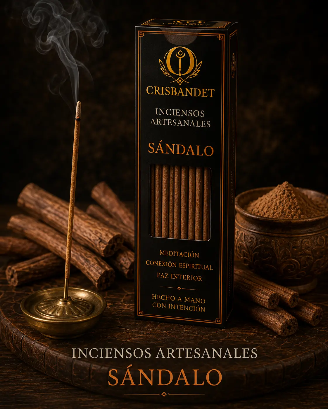 Incienso de Sándalo CRISBANDET — Meditación · Paz interior