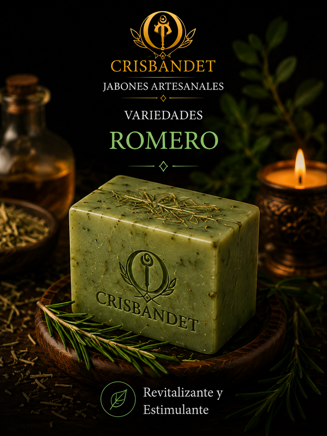 Jabón de Romero CRISBANDET — Revitalizante · Estimulante