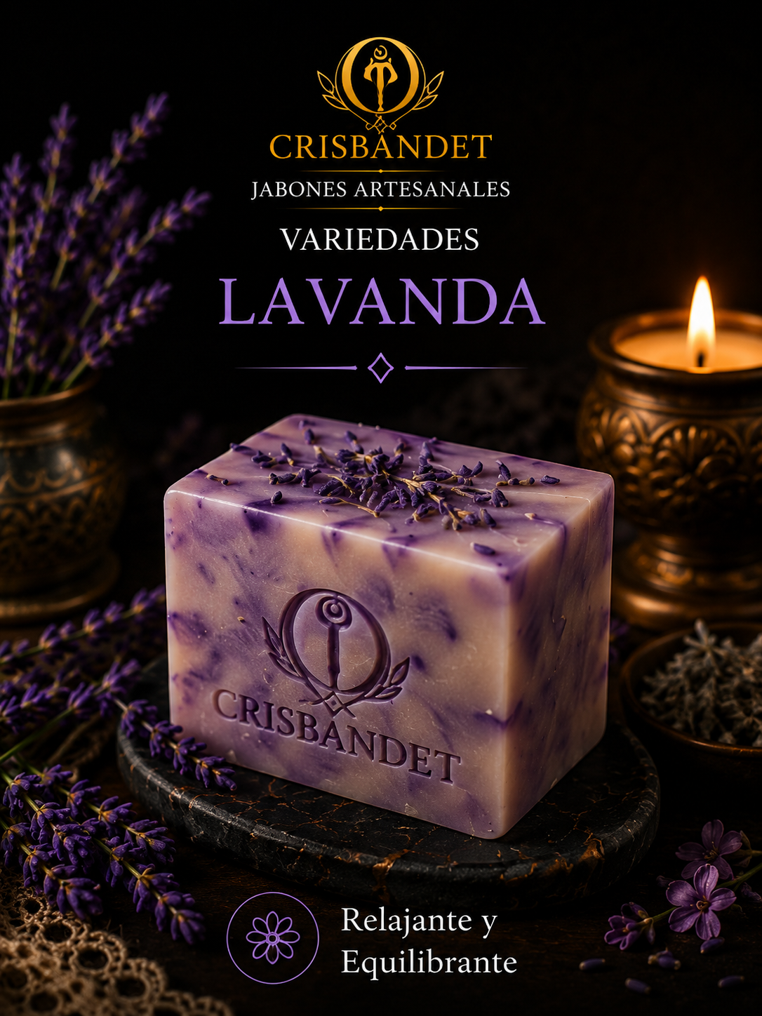 Jabón de Lavanda CRISBANDET — Relajante · Equilibrante